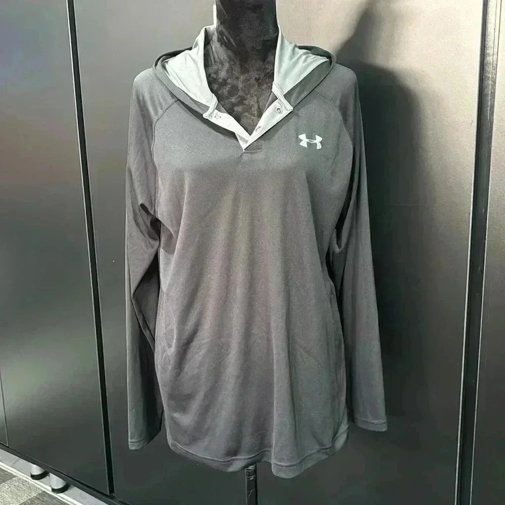 Under Armour Heat Gear, loose fit pullover hoodie, athletic